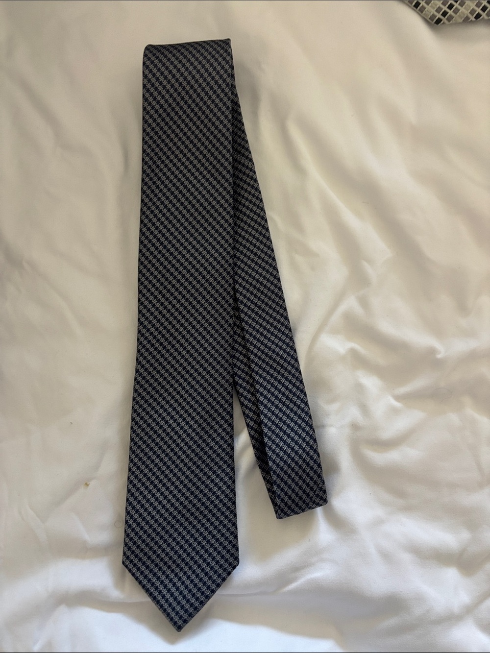 Jos. A. Bank Navy and Gray Micro-Check Men's Tie